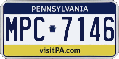 PA license plate MPC7146