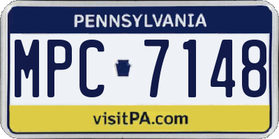 PA license plate MPC7148