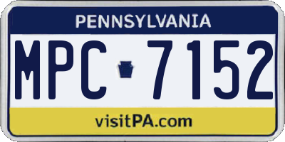 PA license plate MPC7152