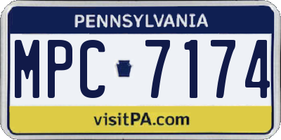 PA license plate MPC7174