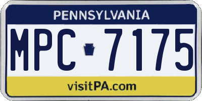 PA license plate MPC7175