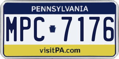 PA license plate MPC7176