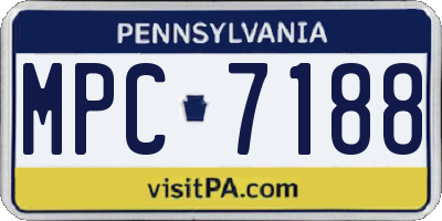PA license plate MPC7188