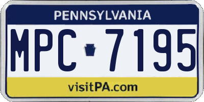 PA license plate MPC7195