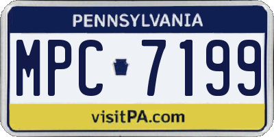 PA license plate MPC7199