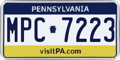 PA license plate MPC7223