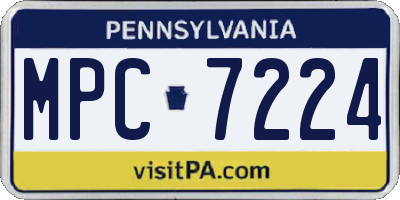 PA license plate MPC7224