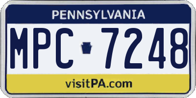PA license plate MPC7248