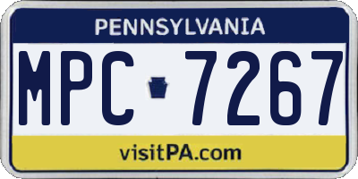 PA license plate MPC7267
