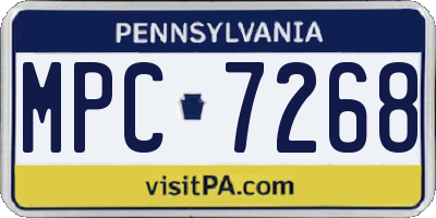 PA license plate MPC7268