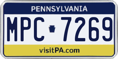 PA license plate MPC7269