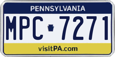 PA license plate MPC7271