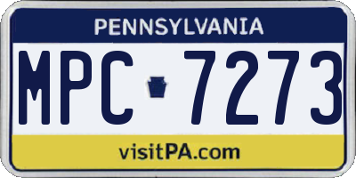 PA license plate MPC7273