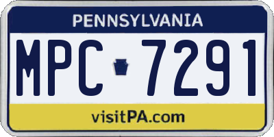 PA license plate MPC7291