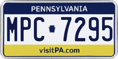 PA license plate MPC7295