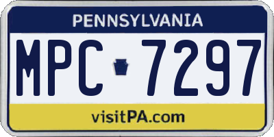 PA license plate MPC7297