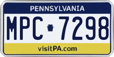 PA license plate MPC7298