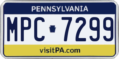 PA license plate MPC7299
