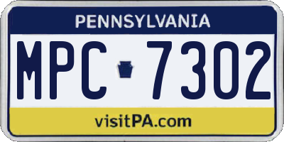 PA license plate MPC7302
