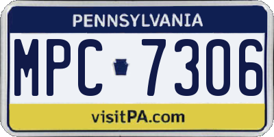 PA license plate MPC7306