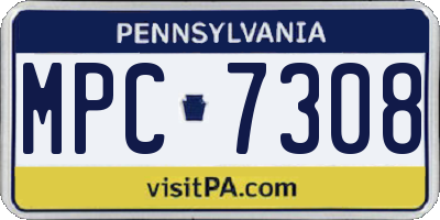 PA license plate MPC7308