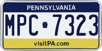 PA license plate MPC7323