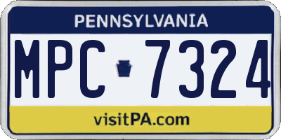 PA license plate MPC7324
