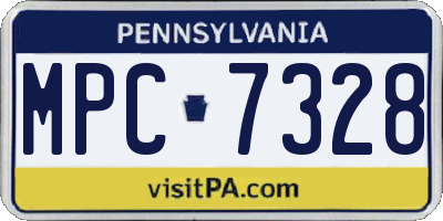 PA license plate MPC7328