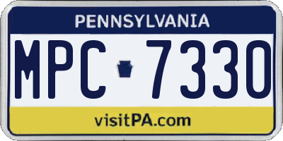 PA license plate MPC7330