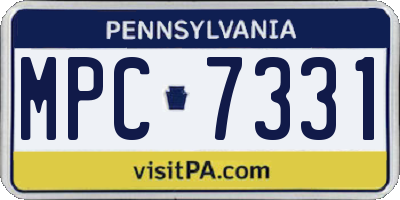 PA license plate MPC7331