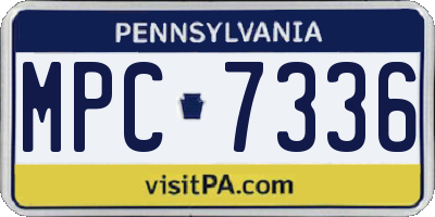 PA license plate MPC7336