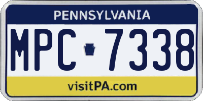 PA license plate MPC7338
