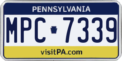 PA license plate MPC7339