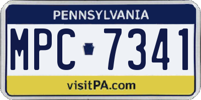 PA license plate MPC7341