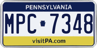 PA license plate MPC7348