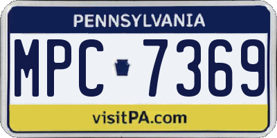 PA license plate MPC7369