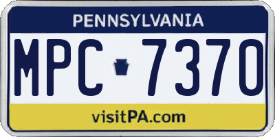 PA license plate MPC7370