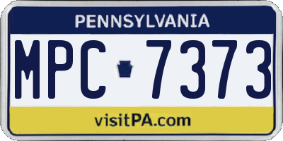 PA license plate MPC7373
