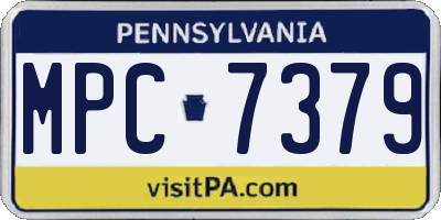 PA license plate MPC7379