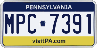 PA license plate MPC7391