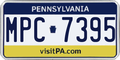 PA license plate MPC7395
