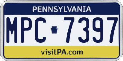 PA license plate MPC7397