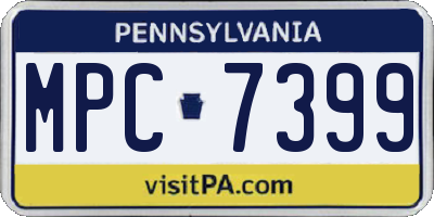 PA license plate MPC7399