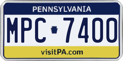 PA license plate MPC7400