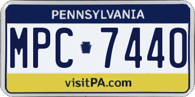 PA license plate MPC7440