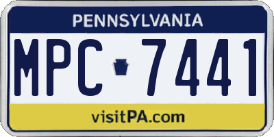 PA license plate MPC7441