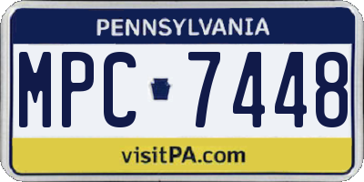PA license plate MPC7448