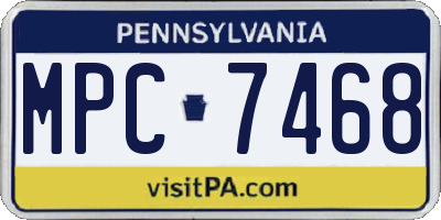 PA license plate MPC7468