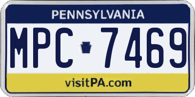 PA license plate MPC7469