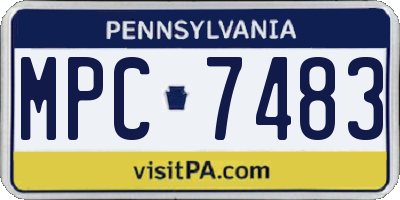 PA license plate MPC7483